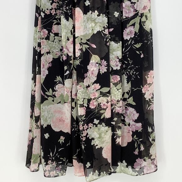 NEW! Dessy Collection Size 2 Floral Maxi Dress w/ Front Slit $273 msrp J3-17 - Picture 8 of 12